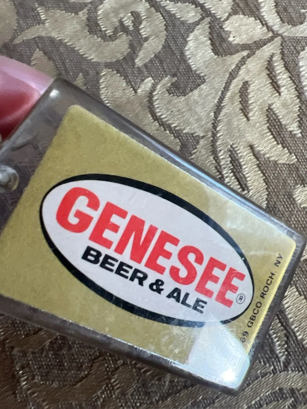 Vintage Genesee Beer And Ale Beer Keychain Breweriana